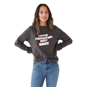 NWT New in Packaging ban.do BAN.DO LOOK FORWARD NOT BACK Sweatshirt Sweater M